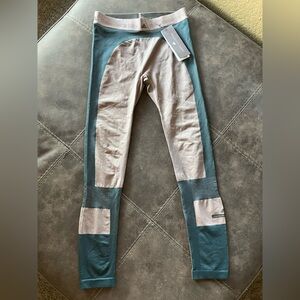 Stella McCartney Teal and Light Pink Colorblock Leggings